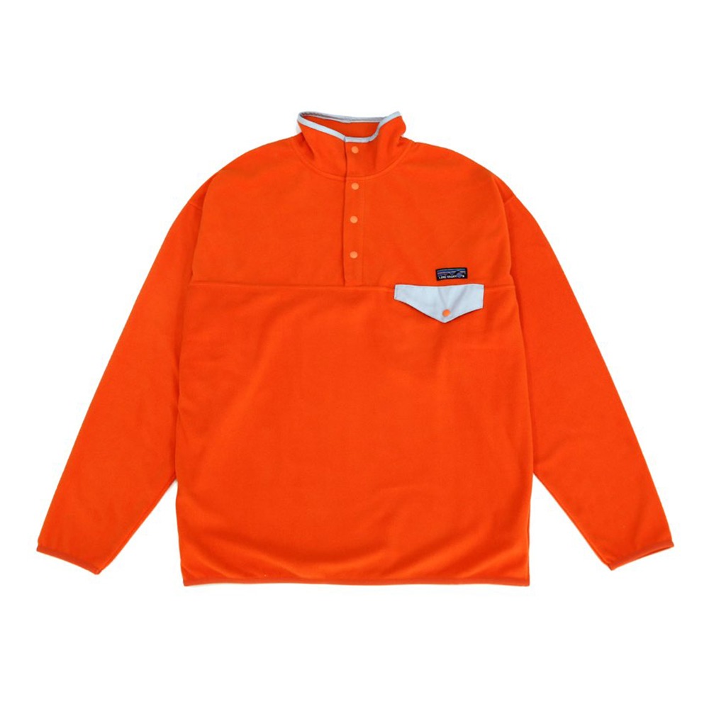 [Long Vacation]  90&#039;s Homeboy Fleece Snap-T Orange