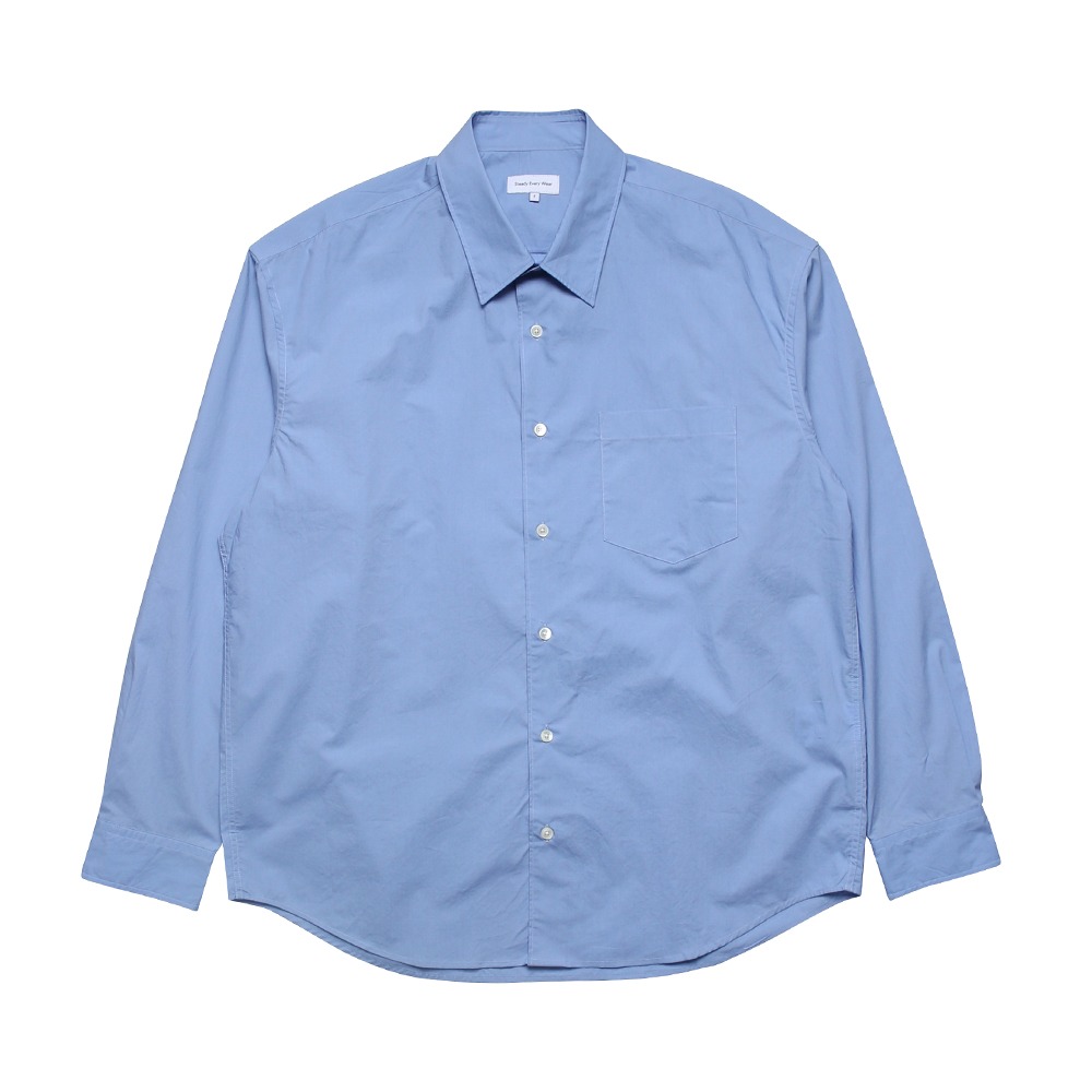 [Steady Every Wear]  Light Relaxed Daily Shirts Sax Blue  