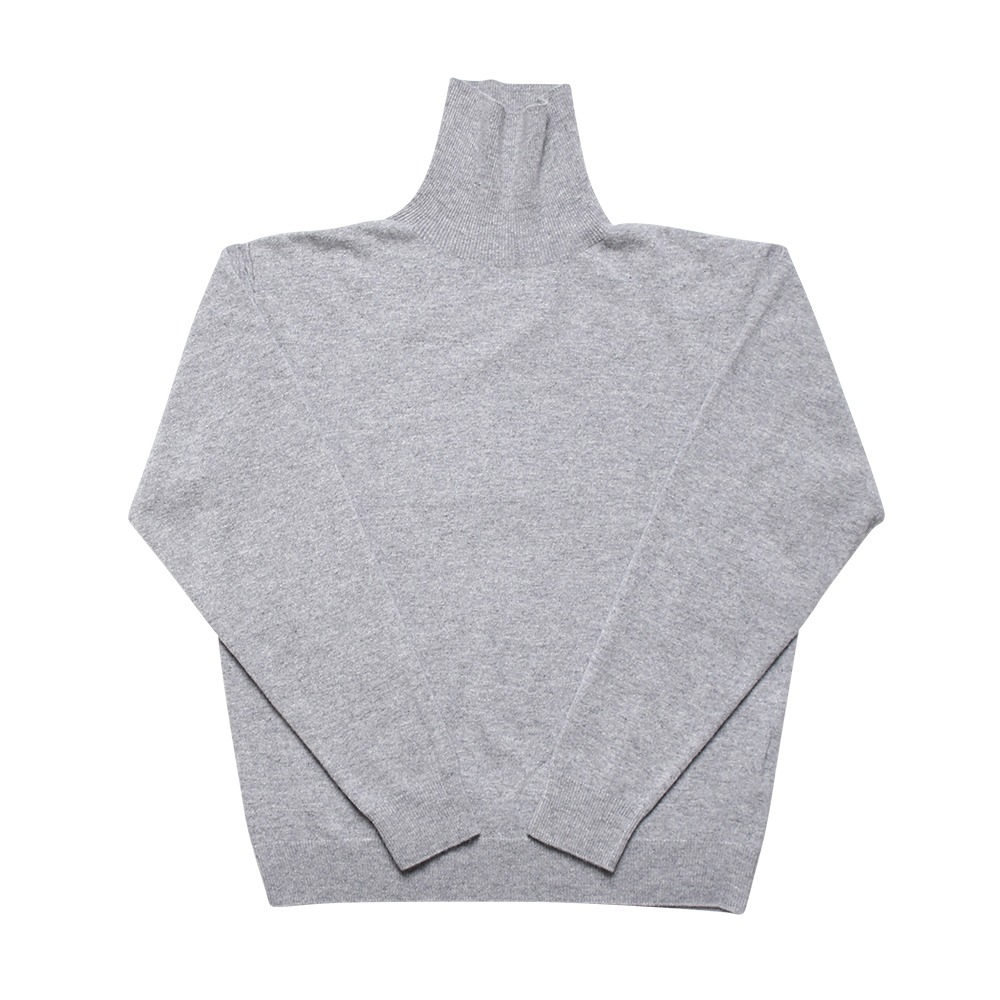 [Steady Every Wear]  Relaxed Wool Cashmere Turtle Neck Knit Grey