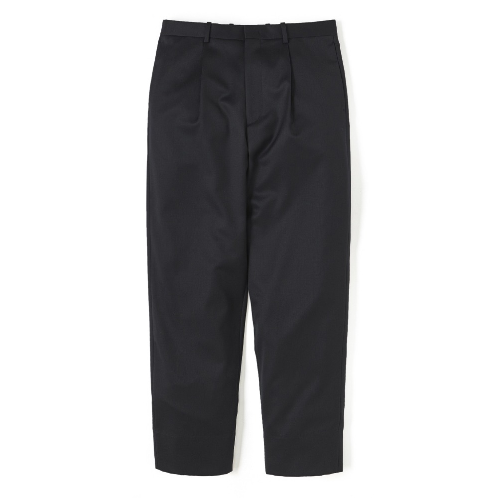 [Pottery]  Wool One Pleated Tapered Pants Dark Navy