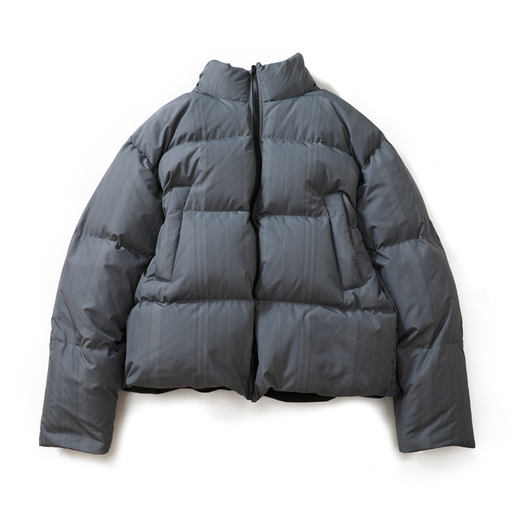 [Horlisun]  21FW Southpark Reversible Pattern Goosedown Jacket Gray Black