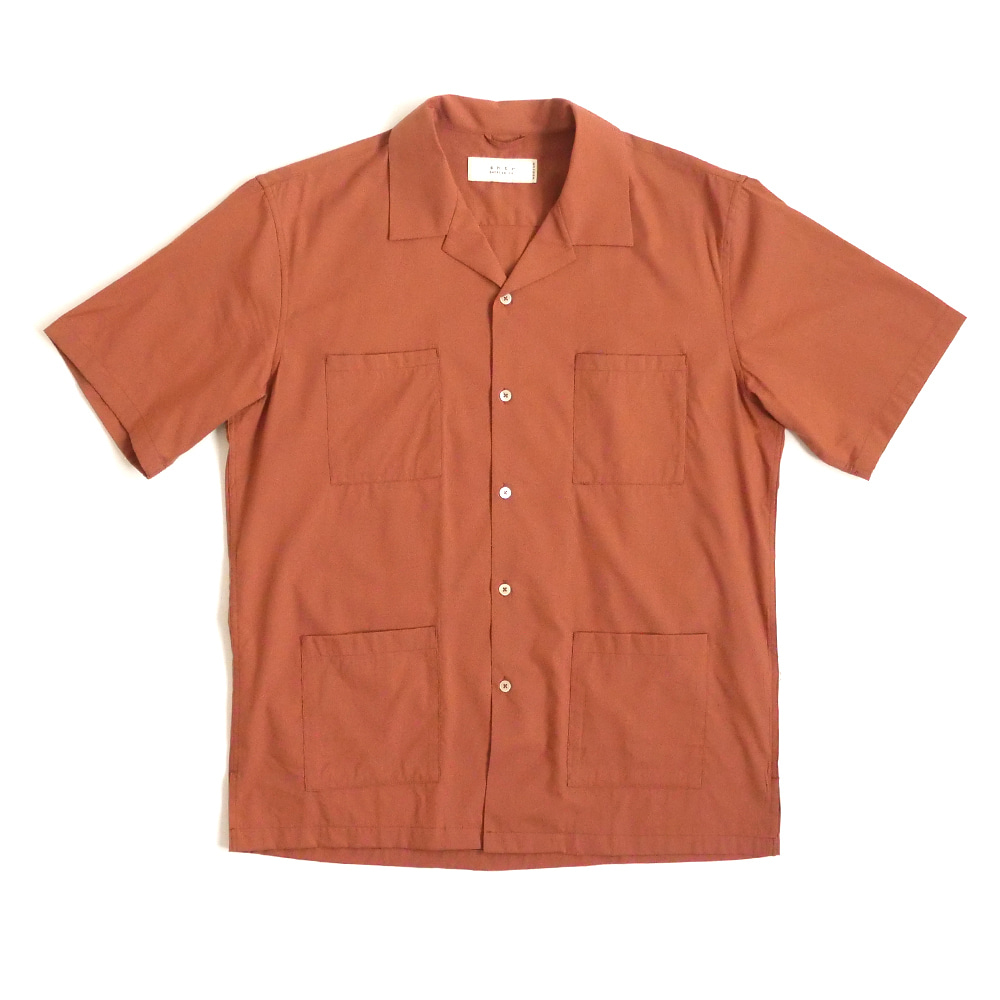 [Shirter]  4P Open Collar Shirt Red Brown   30% Season Off 