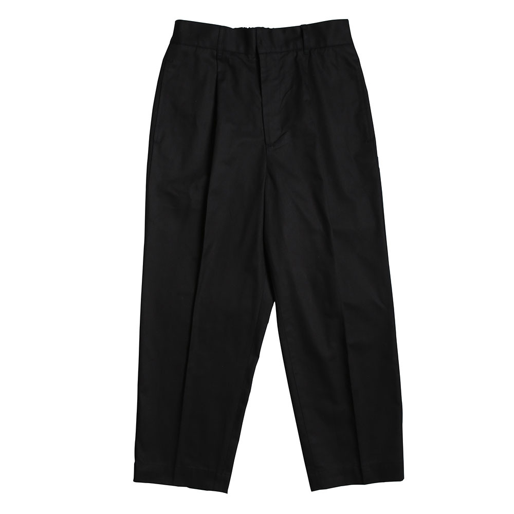 [Steady Every Wear]  Wide Tapered Cotton Pants Black