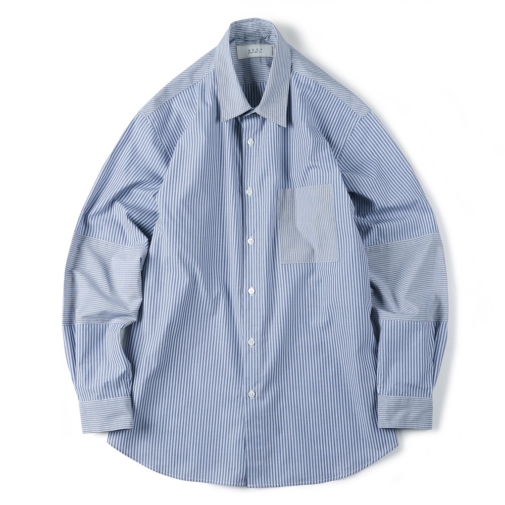 [Shirter]  Mixed Stripe Shirt Blue   30% Season Off 