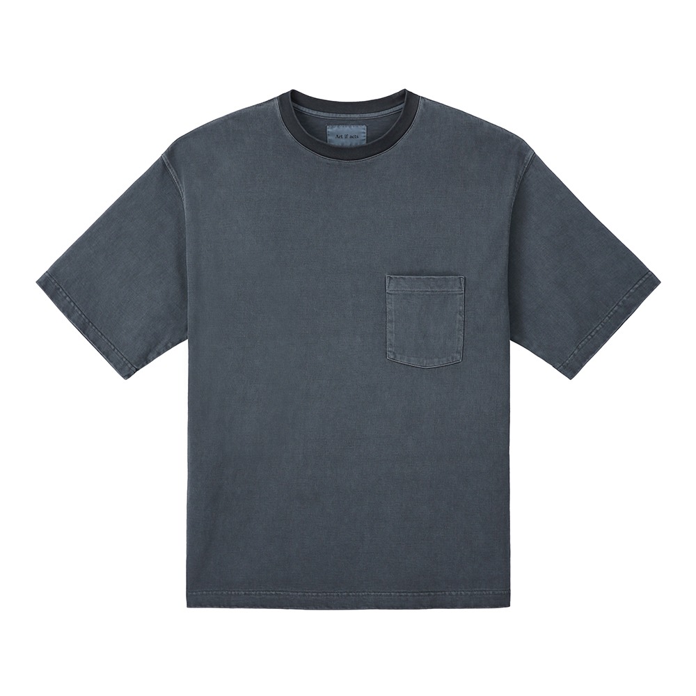 [Art if acts]  One Pocket Garment Dyeing T-Shirts Dark Indigo