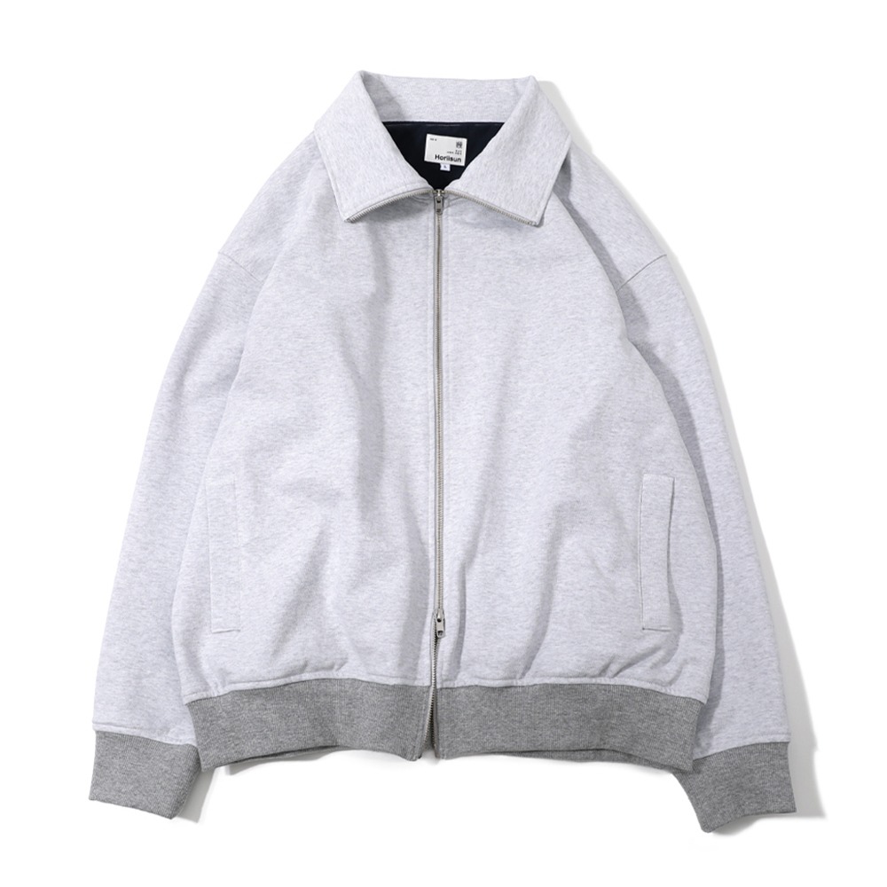 [Horlisun]  22SS Willow Collar Zip Up Jacket Melange Grey