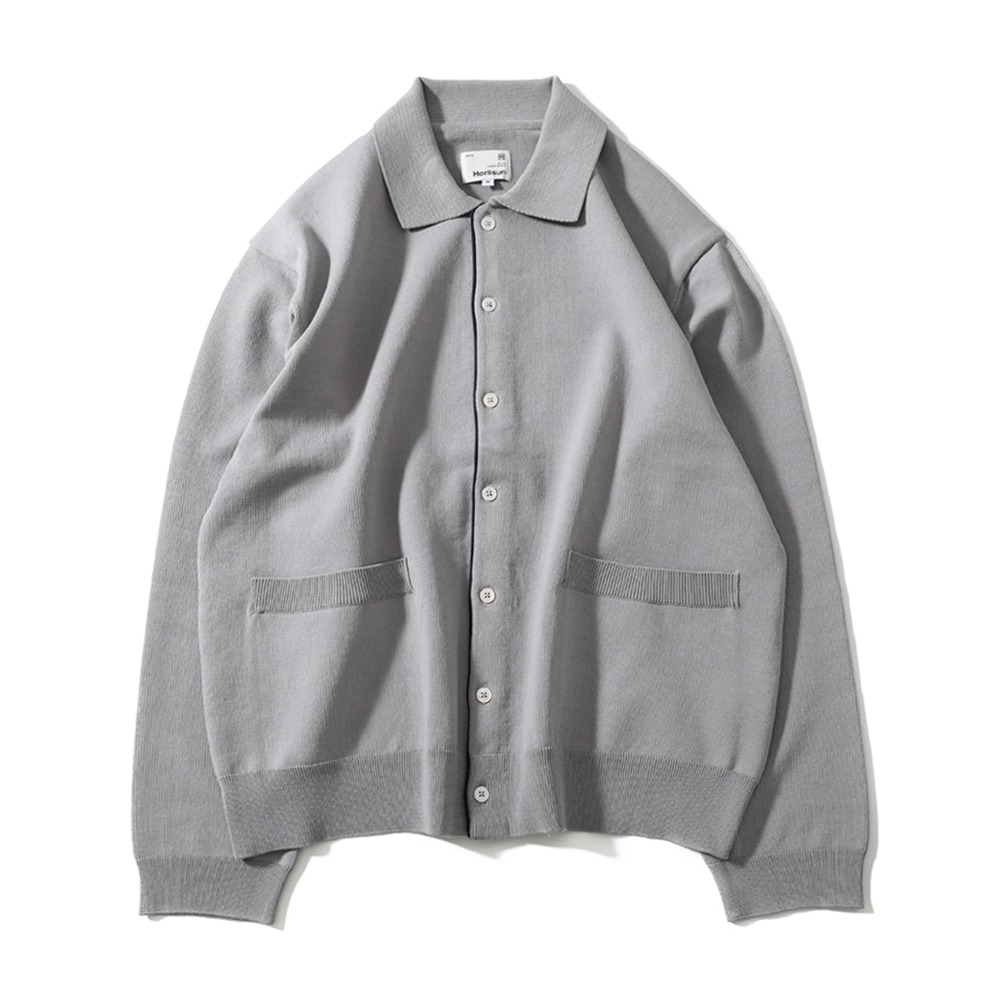 [Horlisun]  22SS Forshey Collar Cardigan Knit Opal Grey
