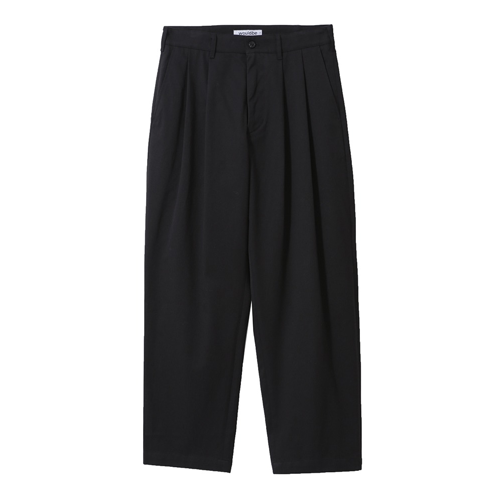 [Would Be]  Two Tuck Chino Pants Black
