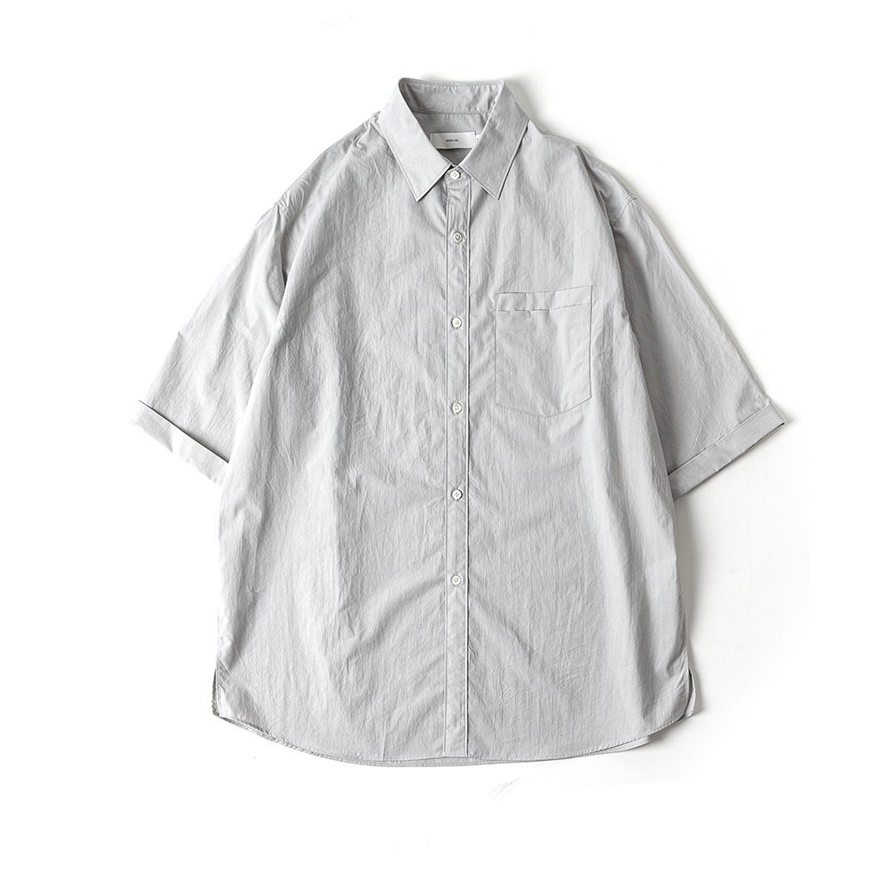 [Ourselves]  Typewriter Relaxed Half Shirts Silver