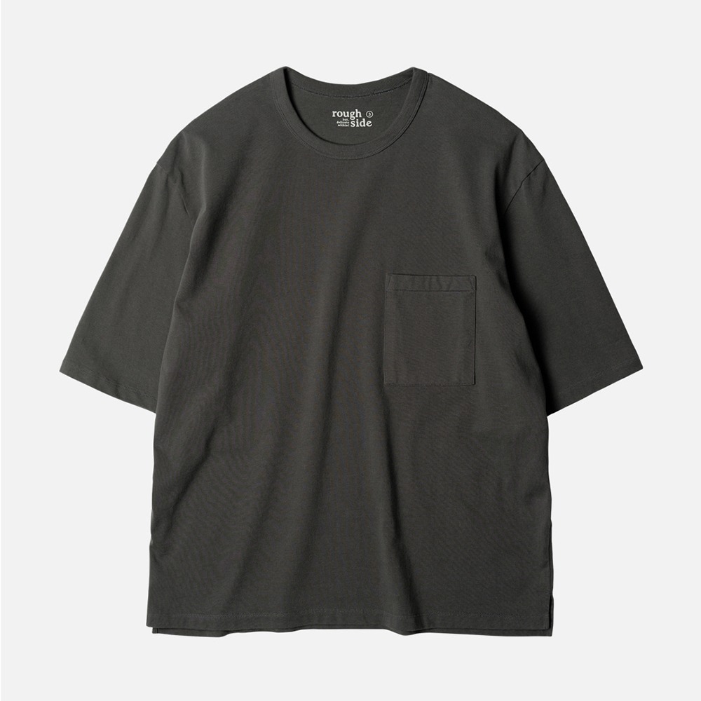 [Rough Side]  23SS Primary Half Sleeve Charcoal   즉시발송 
