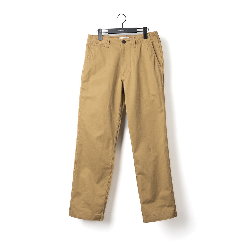 [Ourselves]  24SS Organic Cotton Relaxed Chino Pants Khaki