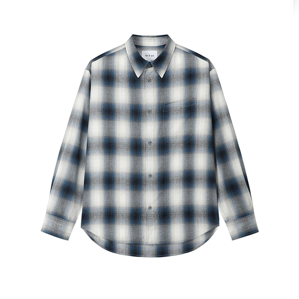 [Art if acts]  24SS Marieta Ombre Check Shirts Blue