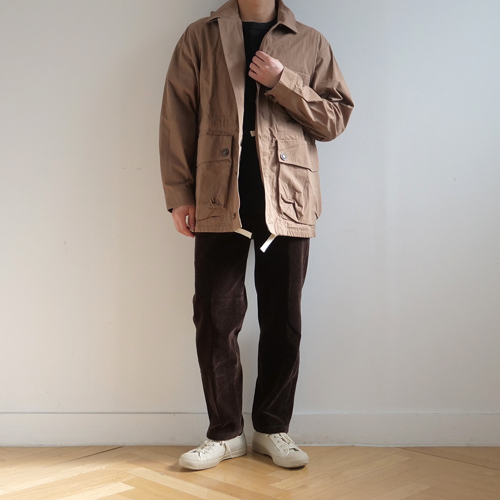 [Pottery] Corduroy Washed Tapered Pants Brown