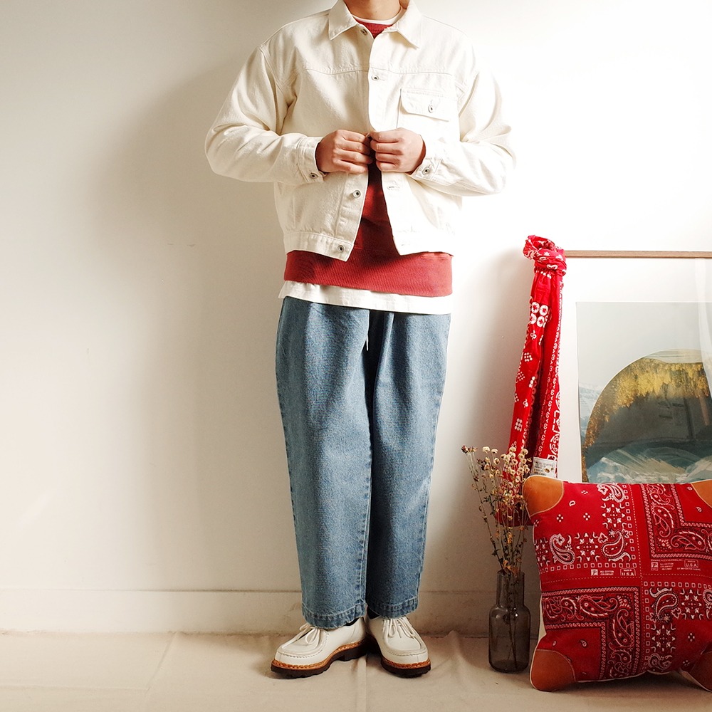 [Oriental United]  Setouchi Nami Denim Pants Medium Indigo