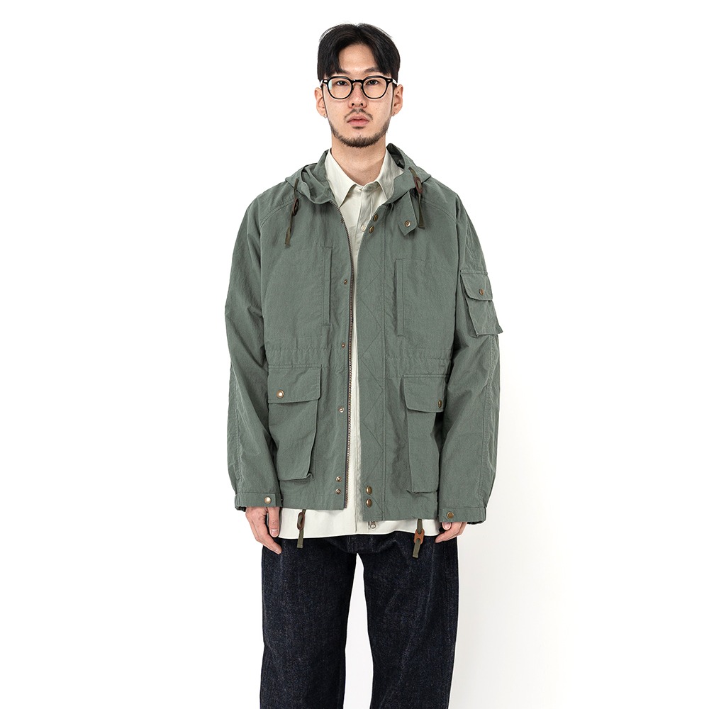 [Ourselves]  Vintage Washed Mountain Parka Green