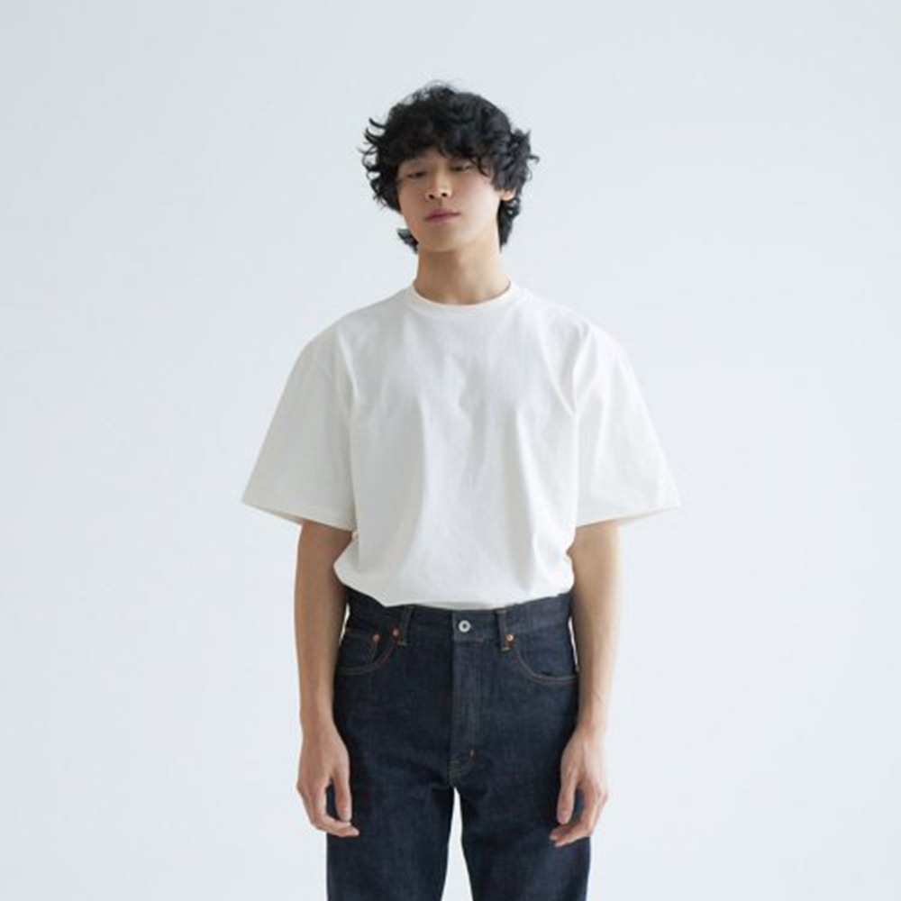 [Fall Break]  Plain Cotton T-Shirts Ecru