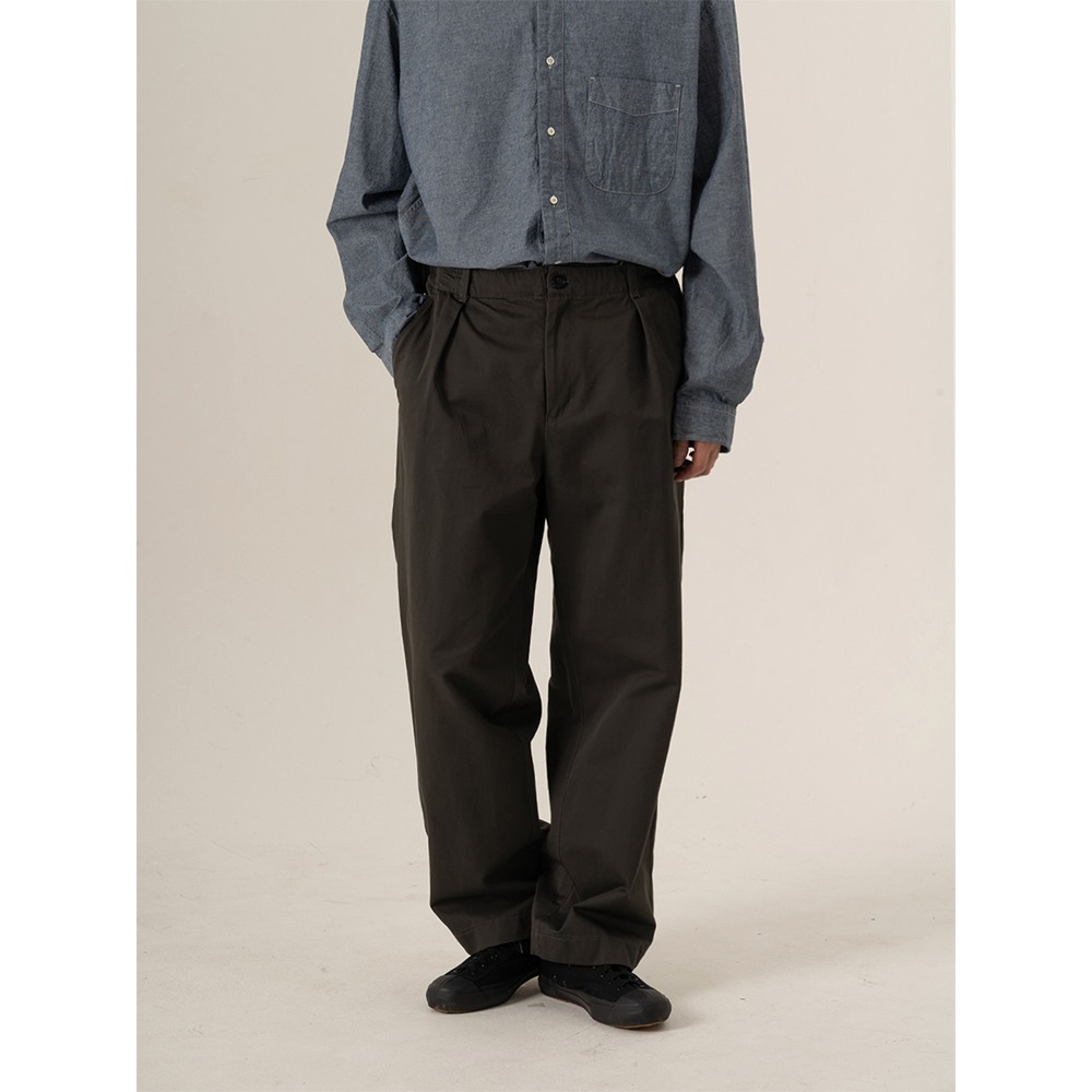 [Rough Side]  23FW Officer Pants Charcoal