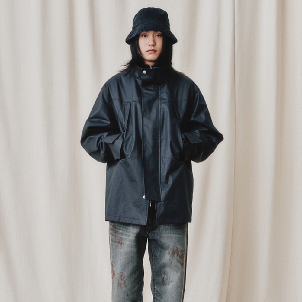 [Art if acts]  24SS British Waxed Monster Parka Black  