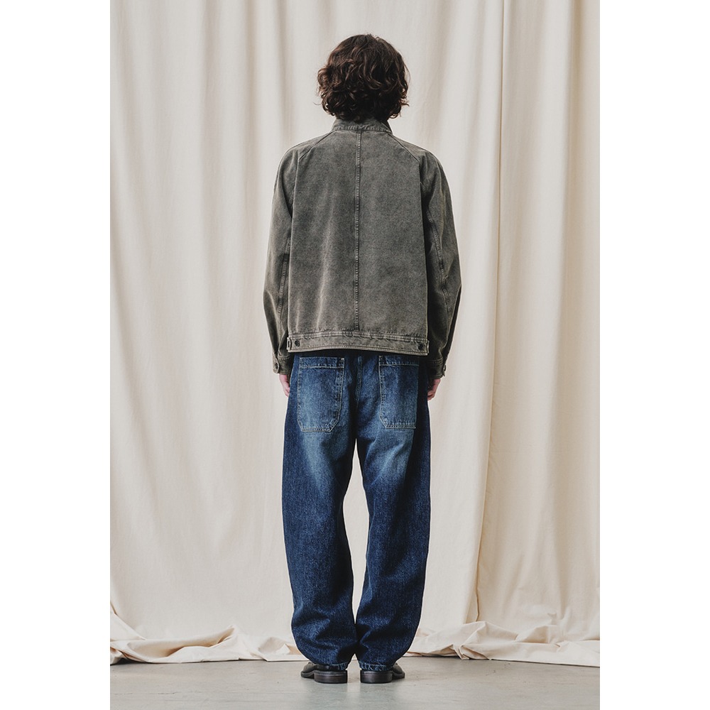 [Art if acts]  24SS One Tuck Curve Denim Pants Washed Indigo